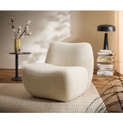Delife Zena 75x85 cm bouclé bílá – Zboží Mobilmania