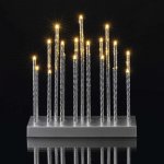 Emos DCAW02 LED vánoční svícen stříbrný 19xLED teplá bílá časovač 3xAA – Hledejceny.cz