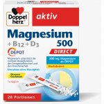 Doppel herz Magnesium 500 +B12+D3 Direct 20 sáčků – Hledejceny.cz