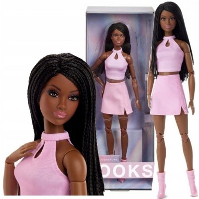 Mattel Barbie Looks s copánky v růžovém outfitu – Zboží Mobilmania