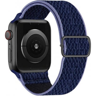 Crested Elastický navlékací řemínek pro Apple Watch 42, 44 a 45 mm s přezkou 3D půlnočně modrá YACZ-2035
