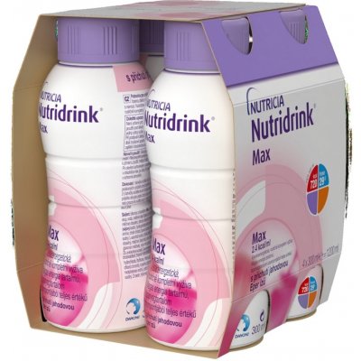 NUTRIDRINK MAX S PŘÍCHUTÍ JAHODOVOU POR SOL 4X300ML