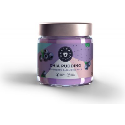 Delicatofood Chia pudink borůvkový 200 g – Hledejceny.cz