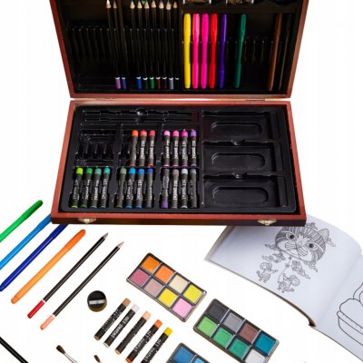 ISO 6072 Sada v dřevěném kufříku pro malé malíře 81 ks – Sleviste.cz