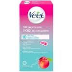 Veet Depilační voskové pásky s gelovou texturou a vůní nektarinky 10 ks – Zboží Dáma