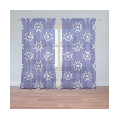 Sablio Záclony Bílá kormidla: 2ks 150x250cm – Hledejceny.cz