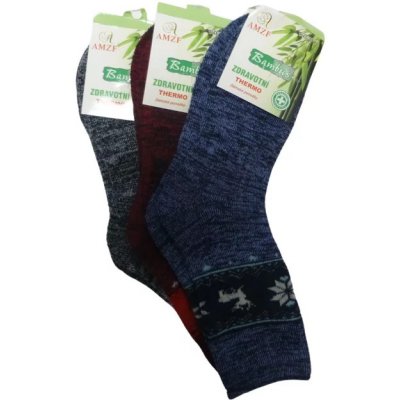AMZF dámské bambusové zdravotní termo ponožky 3 páry PB-841 – Zboží Mobilmania