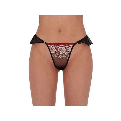 DIANTA Thong (Black), dámská tanga s volány – Zboží Dáma