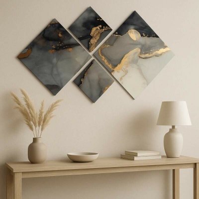 Wallity Decorative MDF Painting, 4 Pieces, 4MDF1471082561 – Hledejceny.cz