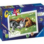 RAVENSBURGER CreArt Malování podle čísel Spící pes a kočka – Hledejceny.cz