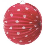 Lampion papírový kulatý, červený, 25 cm – Sleviste.cz