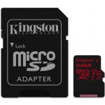 Kingston microSDXC UHS-I U3 64 GB + adaptér SDCR/64GB – Hledejceny.cz