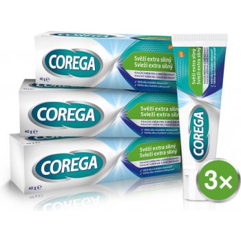 Corega fixační krém Extra silný svěží 3x 40 g