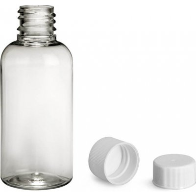 Via Plastová lahvička, lékovka čirá s bílým uzávěrem 50 ml – Zboží Dáma
