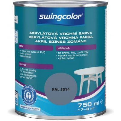 Swingcolor Barevný email akrylátový 0,75 l holubí modř lesklý – Hledejceny.cz