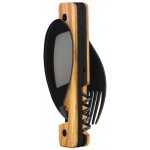 Akinod A02B00001 Kapesní multifunkční příbor 13h25 black mirror finish olive wood – Zboží Dáma