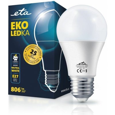 ETA žárovka LED E27 8,5W neutrální bílá – Hledejceny.cz