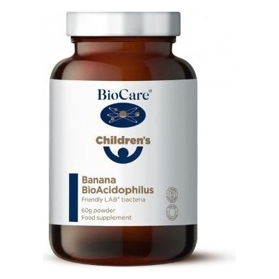 BioCare BioAcidophilus probiotika pro děti s banánovou příchutí v prášku 60 g