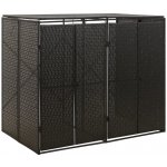 vidaXL Poly ratan 140 x 80 x 117 cm černý – Sleviste.cz