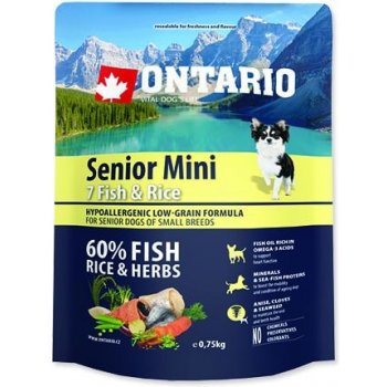 Ontario Senior Mini Fish & Rice 0,75 kg
