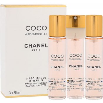 Chanel Coco Mademoiselle toaletní voda dámská 3 x 20 ml