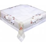 Forbyt Ubrus celoroční Červené srdíčka režný 85x85 cm – Zboží Mobilmania