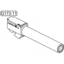 GHK Vnější hlaveň ocelová pro GHK Glock 17 G173-11