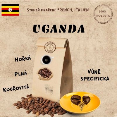 Golden Coffee Uganda 100% Robusta alacaffé zrnková 0,5 kg – Hledejceny.cz