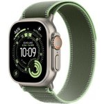 Apple Watch 49mm zelený Trailový tah - M/L - provedení z přírodního titanu MFT54ZM/A – Zboží Živě