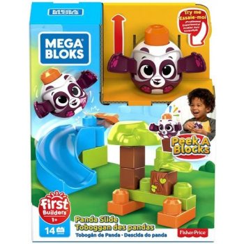 Mega Bloks Peek a Blocks velká skluzavka - lesní panda