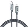 usb kabel ChoeTech XCC-1002-GY PD Type-C USB-C 100W Nylon Braided, 1,8m