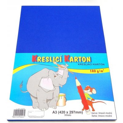 Stepa Karton kreslící A3 180g tm. modrá bal 2129 – Zboží Dáma