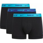 Nike Dri Fit Everyday Cotton Stretch 3P black/dusty cactus/royal blue Černý – Zboží Mobilmania