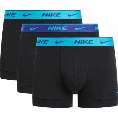 Nike Dri Fit Everyday Cotton Stretch 3P black/dusty cactus/royal blue Černý – Zboží Mobilmania