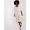 Dámské šaty Italy Moda asymetrické midi šaty s volánem dhj-sk-6057.93-light beige béžové Světle
