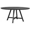 Jídelní stůl Rowico Černý dubový jídelní stůl Carradale 150 cm s černými nohami A