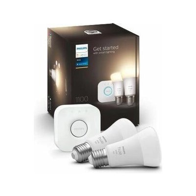 Philips Hue žárovka LED E27 A60 10W 2ks + bridge 1100lm 2700K IP20 SKL000388888 – Zboží Mobilmania