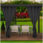 Mondo Italia Zahradní závěs do altánku MIG02 grafitový Grafitová 155x200 cm – Zboží Mobilmania