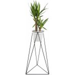 HowHomely Stojan na květináč TRIANGL 90x50 cm černá DD0038 – Zboží Dáma