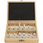 Makita D-57065 sada fréz S=6 mm v dřevěné krabičce - 12 ks – Sleviste.cz