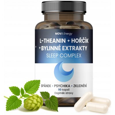 MOVit Sleep Complex L-Theanin + Hořčík + Bylinné extrakty 90 kapslí – Hledejceny.cz