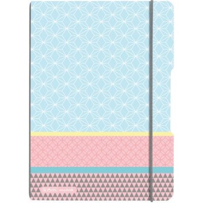 Herlitz sešit flex A4 2x čtverečkovaný + linkovaný PP Graphic Pastels Blue – Sleviste.cz