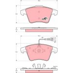 TRW Sada brzdových destiček, kotoučová brzda GDB1556 – Hledejceny.cz
