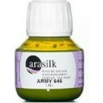 Darwi Barva na hedvábí Arasilk 50 ml 646 Army Green – Zboží Dáma
