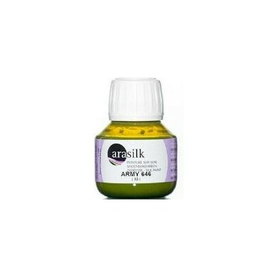 Darwi Barva na hedvábí Arasilk 50 ml 646 Army Green – Zboží Dáma