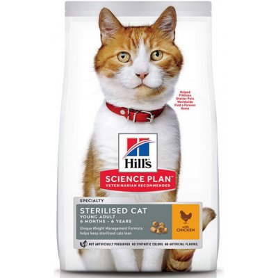 Hill's Feline Adult Young Sterilised Cat Chicken 0,3 kg – Zboží Mobilmania