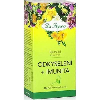 Dr.Popov Odkyselení imunita bylinný čaj pro zdravé fungování jater a na podporu imunitu 30 g – Hledejceny.cz