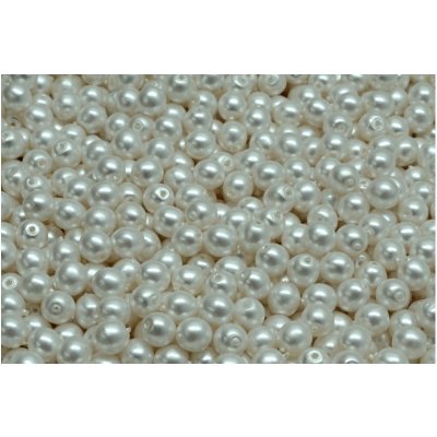 Voskované perly 4 mm bílé matné – Zboží Dáma