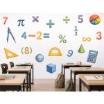 Nalepte.cz Škola matematika nálepky na zeď do učebny arch 75 x 57 cm – Hledejceny.cz