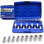 Sada nástrčných hlavic a bitů TORX 1/2", 19ks GEKO G13565 – Zboží Dáma
